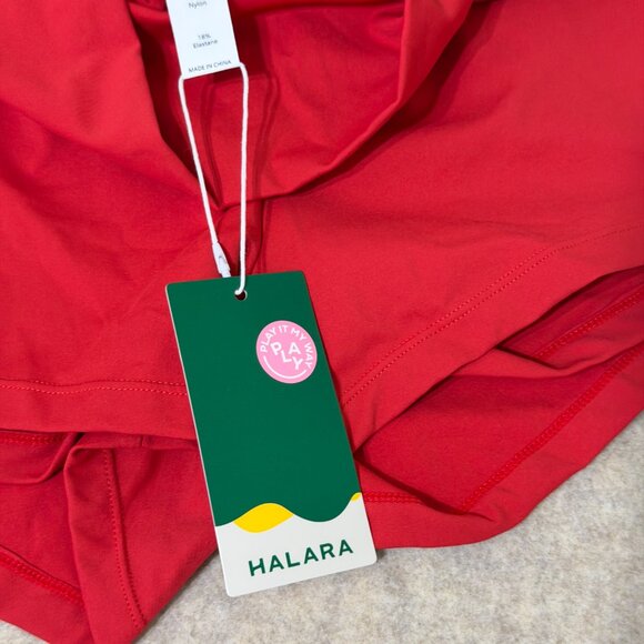 Halara Athletic Skort Shorts Red Built-In Shorts Pocket Activewear S NWT - Picture 10 of 13